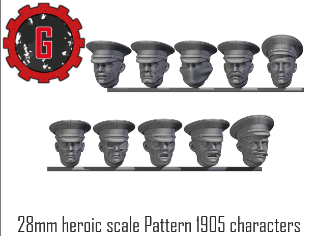 28mm heroic scale P05 cap Characters in Tan Fine Detail Plastic: Small