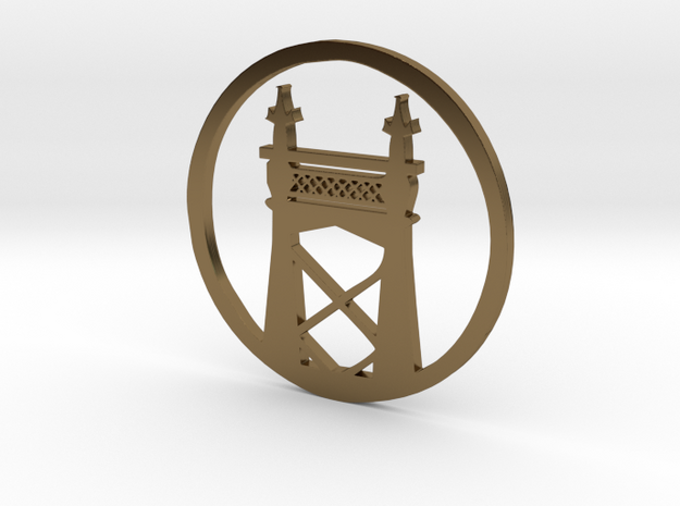 Queensboro Bridge pendant in Polished Bronze