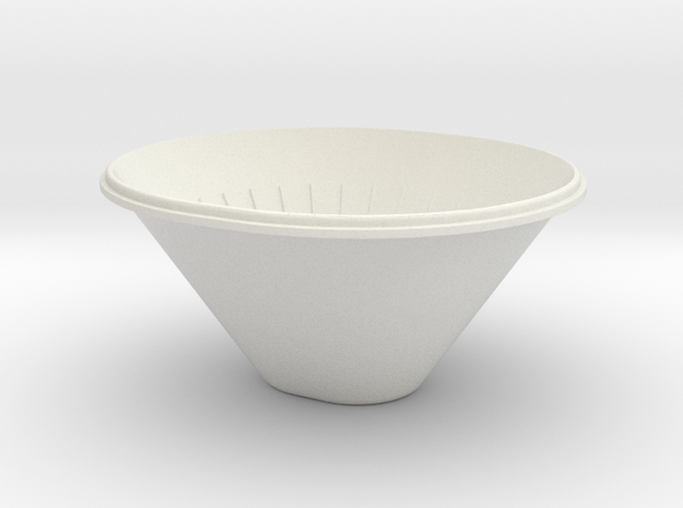 Cone-large in White Natural Versatile Plastic