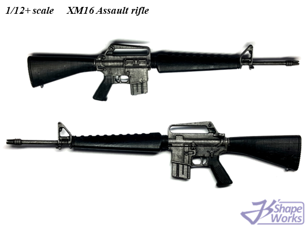 1/9 M16 Assault rifle (model 602) in Clear Ultra Fine Detail Plastic