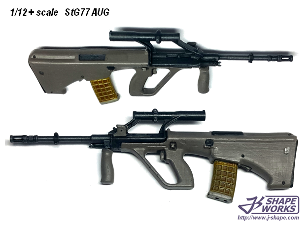 1/12+ StG77 AUG in Smooth Fine Detail Plastic: 1:10