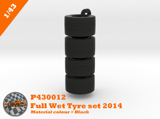 OMCP430012 Full Wet F1 tyre set 2014 in Black Natural Versatile Plastic
