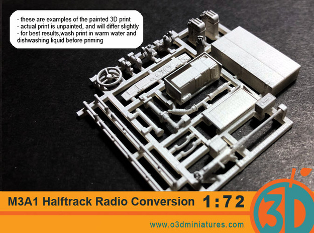 US halftrack Radio Conversion Set 1/72 scale in Tan Fine Detail Plastic