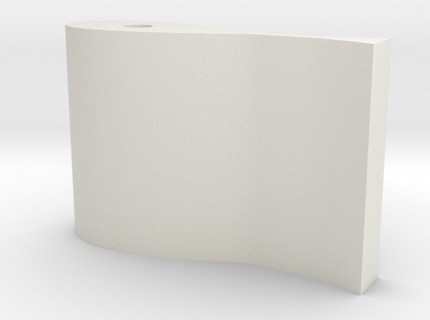 1.5 in² Rudder For 1.0" Prop, Single/Dual Rudder  in White Natural Versatile Plastic