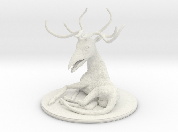 Beaked deer in White Natural Versatile Plastic