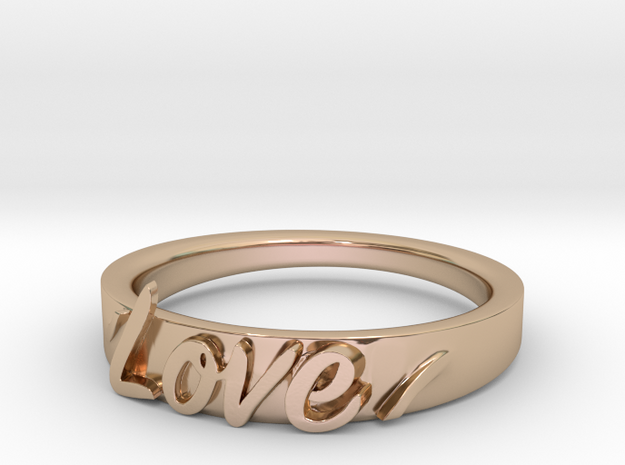 LoveRing in 14k Rose Gold Plated Brass: 9 / 59