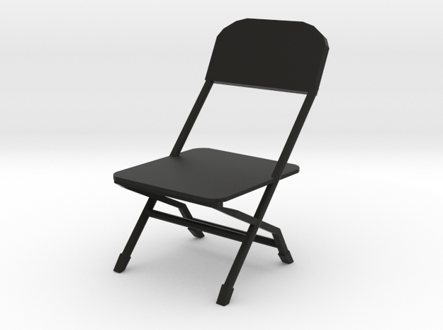Inauguration Bernie Folding Chair Playset in Black Natural Versatile Plastic