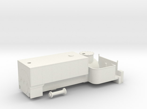 0 gauge Neilson box tank  in White Natural Versatile Plastic