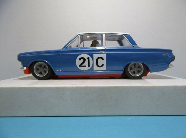 Chassis for Scalextric Ford Cortina Mk1 in White Natural Versatile Plastic