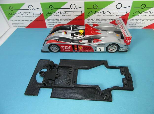 Chassis for Avant Slot Audi TDI LMP10 2007 in White Natural Versatile Plastic