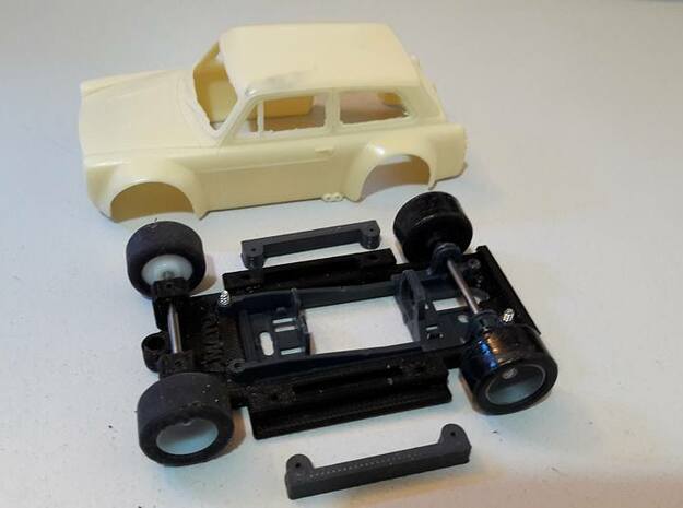 Chassis for George Turner Austin A40 (with arches) in White Natural Versatile Plastic