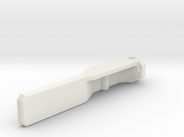 Compact Morse iambic paddle - LEFT LEVER in White Natural Versatile Plastic