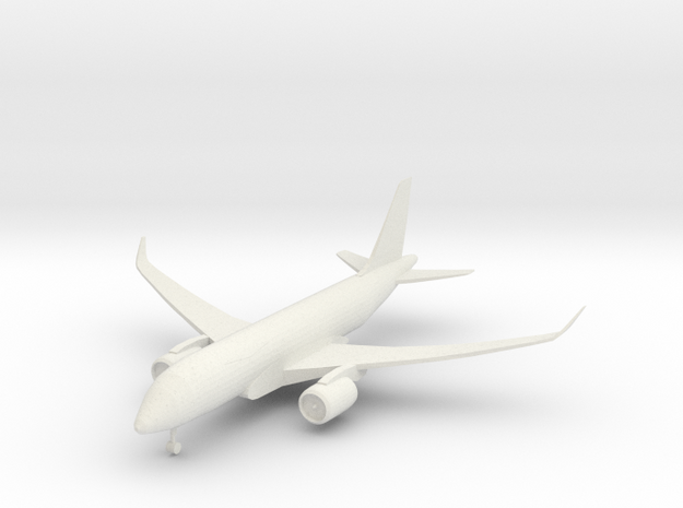 1:400 Airbus a220-100 in White Natural Versatile Plastic