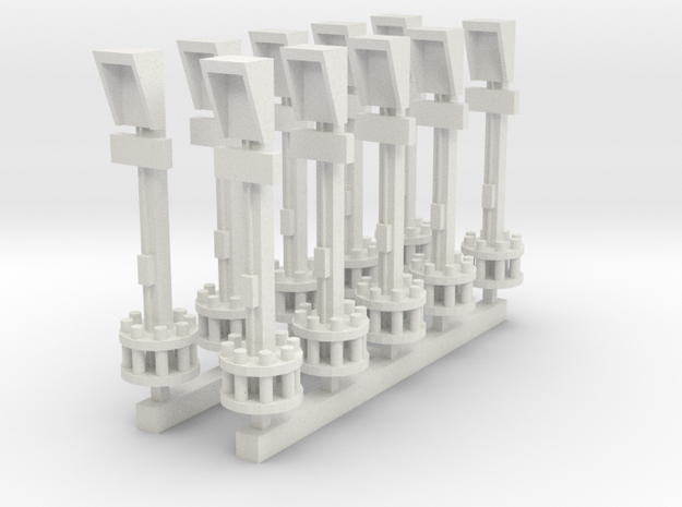 Airport Parking Guidance Single - Various Scales in White Natural Versatile Plastic: 1:400