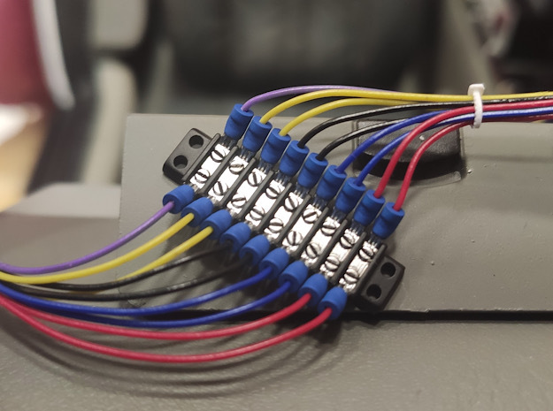 1:6 BTTF DeLorean Dashboard wires terminal in Tan Fine Detail Plastic