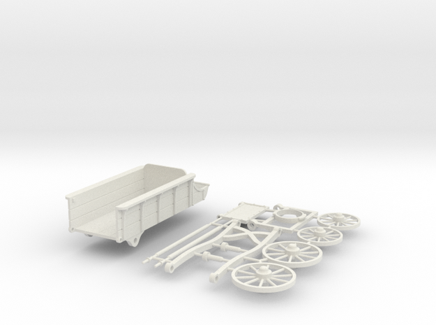 Wagon Kit for 32 mm scale adventures in White Natural Versatile Plastic