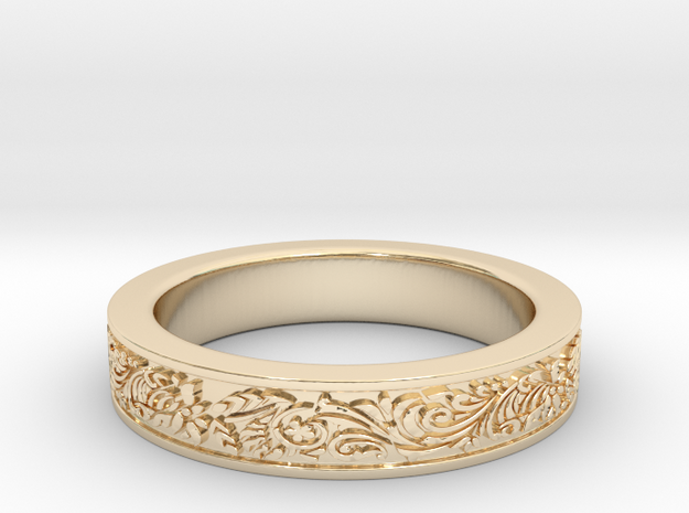 Celtic Wedding Ring 11.5 in 14K Yellow Gold