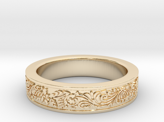 Celtic Wedding Ring 8.5 in 14K Yellow Gold