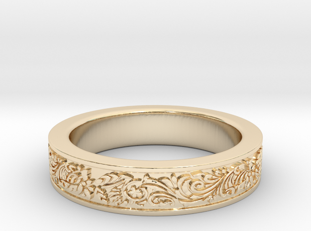 Celtic Wedding Ring 9.5 in 14K Yellow Gold