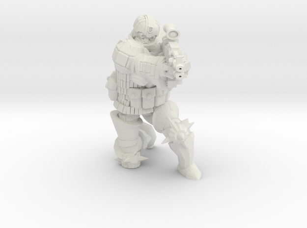 Combat Monk in White Natural Versatile Plastic