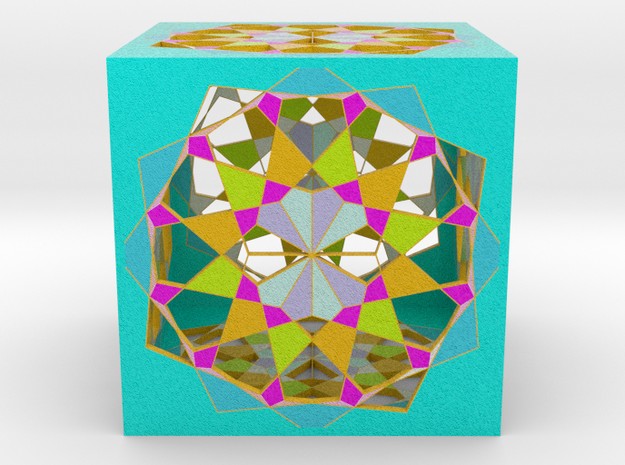 Cube colored 4. in Natural Full Color Sandstone