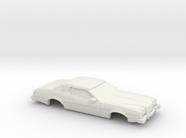 1/25 1974-76  Ford Elite Shell in White Natural Versatile Plastic