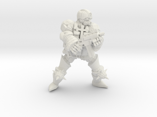 Combat Monk in White Natural Versatile Plastic