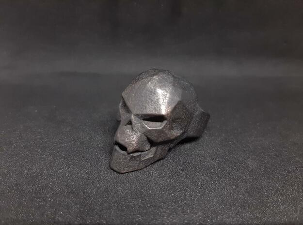 Vampire Skull Ring (Size 9) in Polished and Bronzed Black Steel