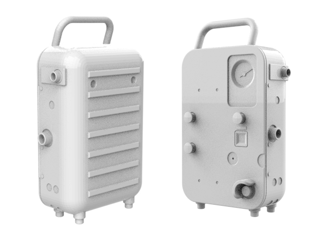 Apollo Portable Oxygen Ventilator POV- 1/6 Scale in White Natural Versatile Plastic