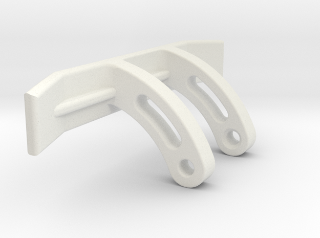 Schober clamp with 1 inch added to both ends in White Natural Versatile Plastic