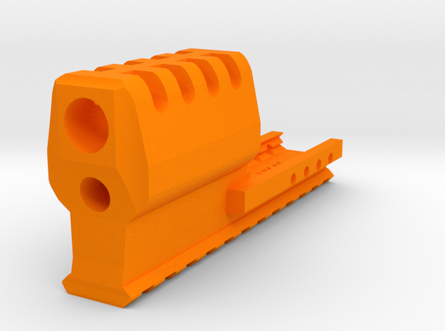 J.W. Frame Mounted Compensator (12-Slots) for HK45 in Orange Processed Versatile Plastic