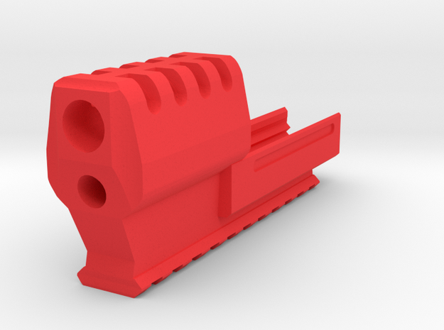 J.W. Frame Mounted Compensator (11-Slots) for 1911 in Red Processed Versatile Plastic