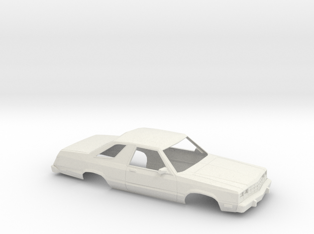 1/16 1978-83 Ford Fairmont Futura Shell in White Natural Versatile Plastic