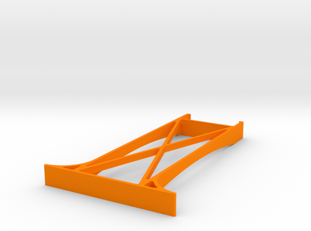 Wooden track bridge support double tall. in Orange Processed Versatile Plastic