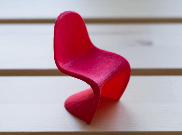 Panton Chair - 7.3cm tall in Red Processed Versatile Plastic