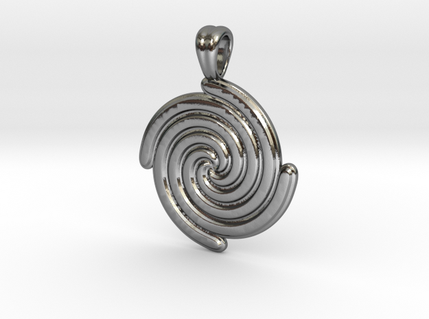 Life's spirals [pendant] in Polished Silver