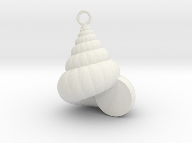 Cockleshell - Mollusc Charm 3D Model - 3D Printing in White Natural Versatile Plastic