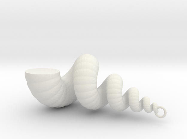 Shell - Snail Mollusc Charm 3D Model - 3D Printing in White Natural Versatile Plastic