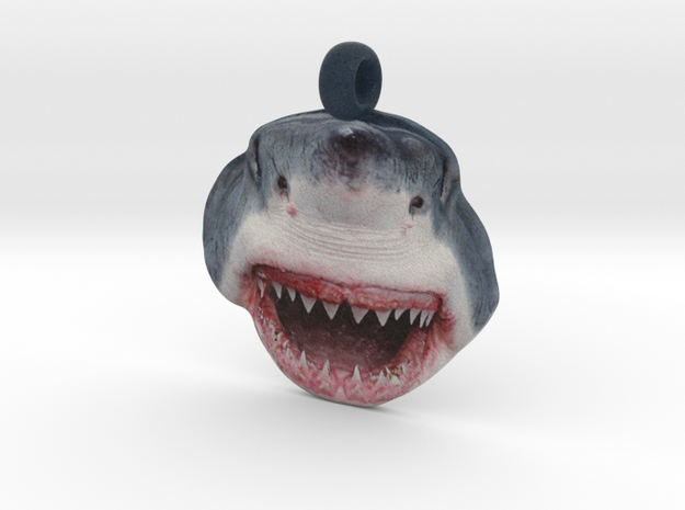 Shark Face Pendant (double-sided) in Full Color Sandstone