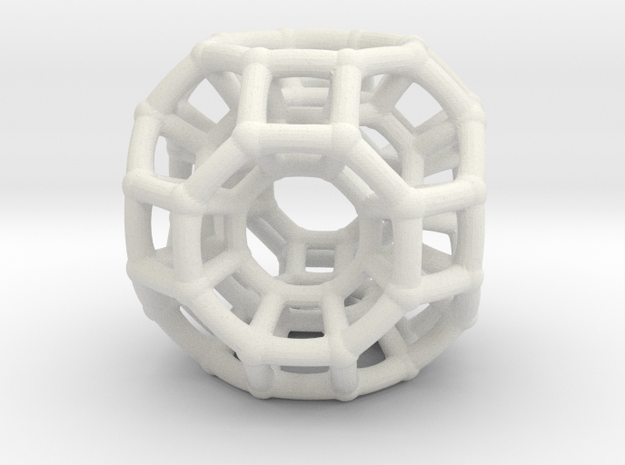 4d Non-Euclidean Bead - Multidimensional Theory Pe in White Natural Versatile Plastic