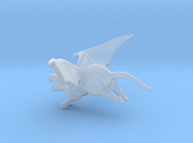 SMALL Flying Rat 3 in Tan Fine Detail Plastic