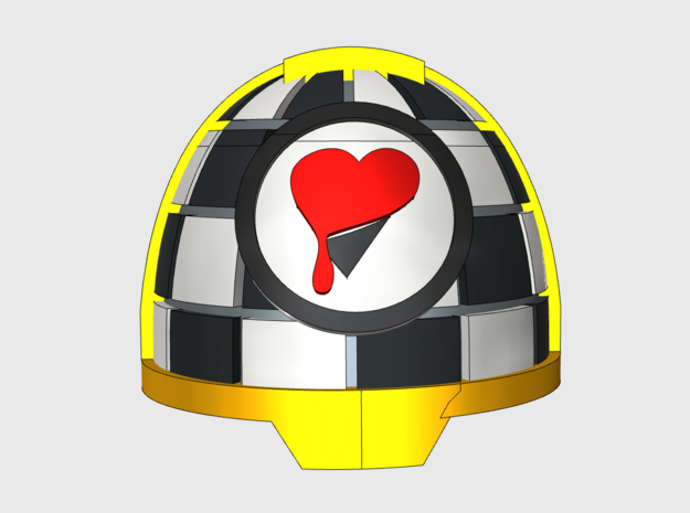 10x Lamented Heart 2 - G:13a Shoulder Pads in Tan Fine Detail Plastic