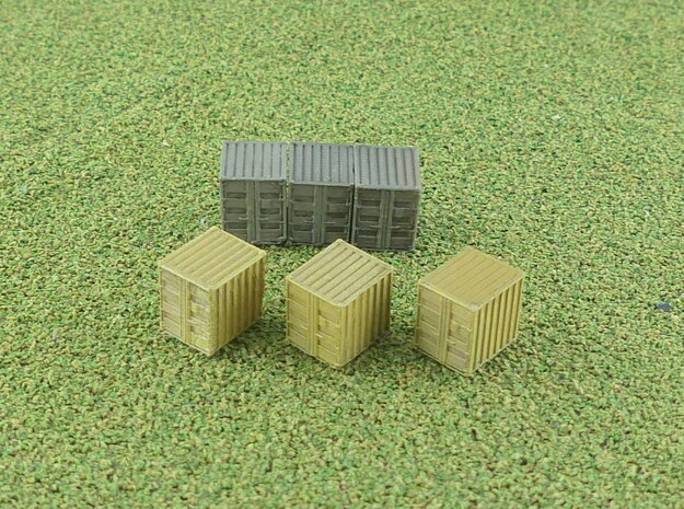 Tricon Container Set 1/285 in Tan Fine Detail Plastic