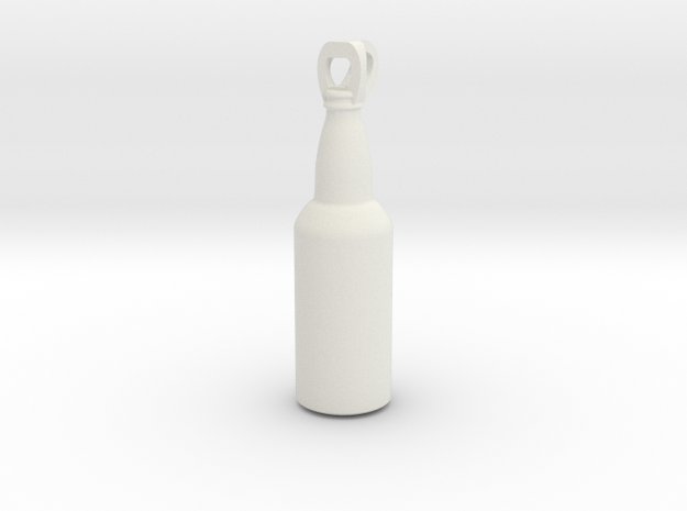Beer Bottle in White Natural Versatile Plastic
