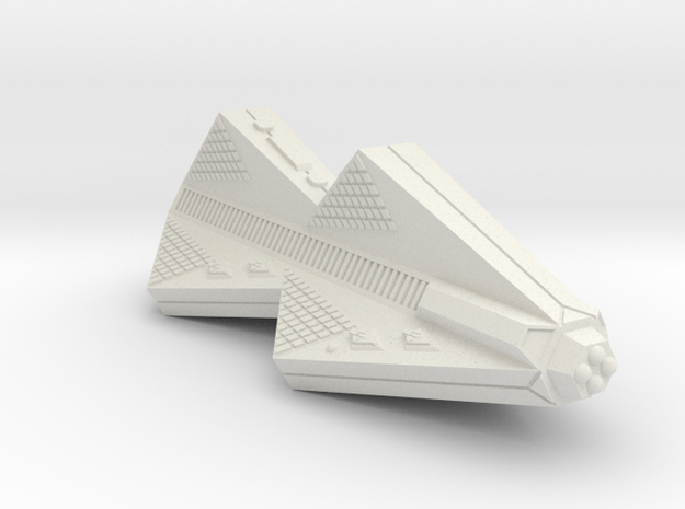 3788 Scale Tholian Police War Destroyer Carrier in White Natural Versatile Plastic