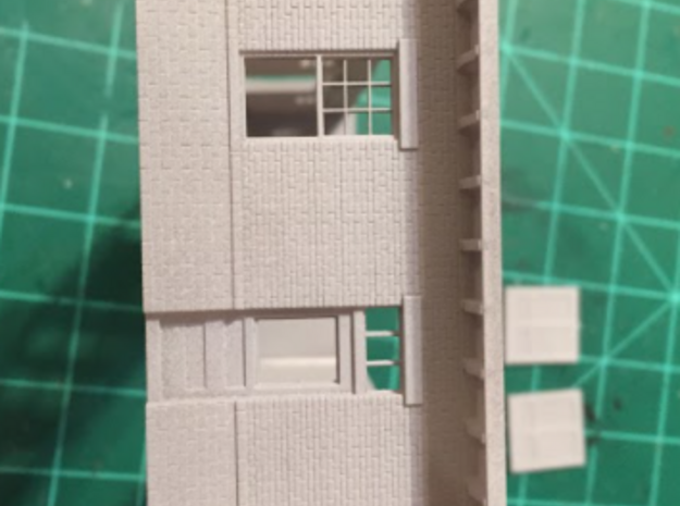Right Wall Illinois Terminal Station Part 4 in Smooth Fine Detail Plastic