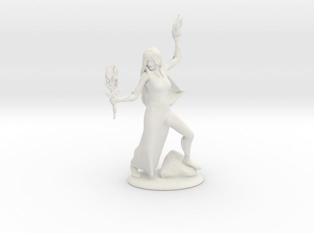 Basic Wizard Miniature in White Natural Versatile Plastic: 28mm
