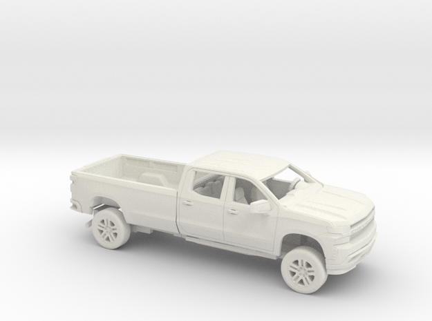 1/72 2019 Chevrolet Silverado Crew Cab LongBed Kit in White Natural Versatile Plastic
