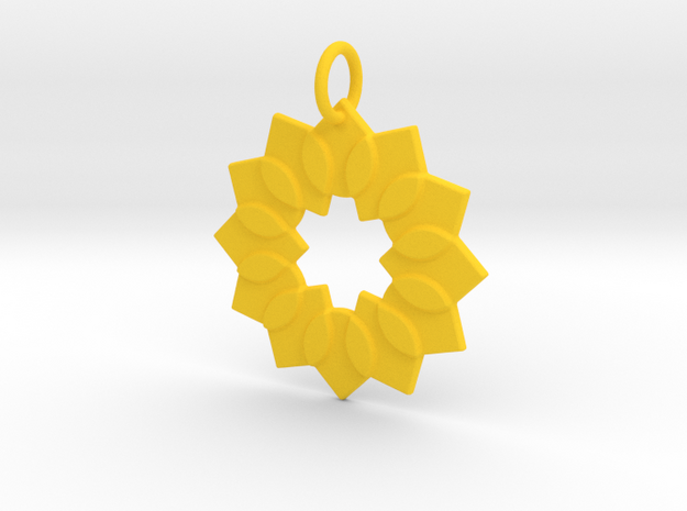 Creator Pendant in Yellow Processed Versatile Plastic