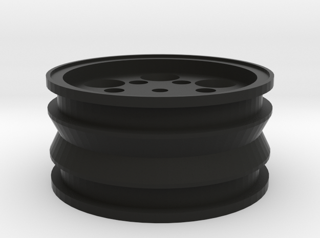 Tamiya Hotshot wheel front - Custom version in Black Natural Versatile Plastic
